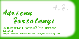 adrienn hortolanyi business card